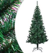 vidaXL Kunstig juletre med iriserende tupper grønn 120 cm PVC