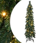 vidaXL Forhåndsbelyst kunstig juletre med 80 LED 150 cm