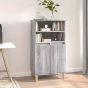 vidaXL Highboard grå sonoma 60x36x110 cm konstruert tre