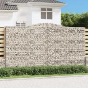 vidaXL Gabionkurver buede 6 stk 400x30x220/240 cm galvanisert jern