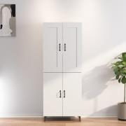 vidaXL Highboard hvit 70x34x180 cm konstruert tre