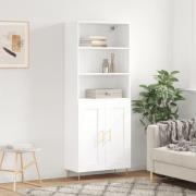 vidaXL Highboard hvit 69,5x34x180 cm konstruert tre