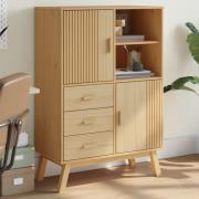 vidaXL Highboard OLDEN brun 85x43x125 cm heltre furu