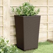 vidaXL Plantekasser 2 stk brun 32,5x32,5x57 cm PP