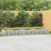 vidaXL Buet gabion høybed 400x100x50 cm galvanisert jern