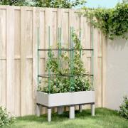 vidaXL Plantekasse med espalier hvit 80x40x142,5 cm PP