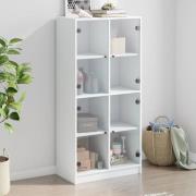 vidaXL Highboard med dører hvit 68x37x142 cm konstruert tre