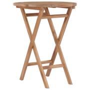 vidaXL Sammenleggbart hagebord 60 cm heltre teak