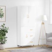 vidaXL Highboard hvit 69,5x34x180 cm konstruert tre