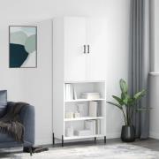 vidaXL Highboard hvit 69,5x34x180 cm konstruert tre