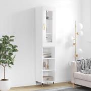 vidaXL Highboard hvit 34,5x34x180 cm konstruert tre