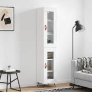 vidaXL Highboard hvit 34,5x34x180 cm konstruert tre