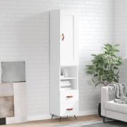 vidaXL Highboard hvit 34,5x34x180 cm konstruert tre