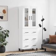 vidaXL Highboard hvit 69,5x34x180 cm konstruert tre