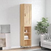 vidaXL Highboard sonoma eik 34,5x34x180 cm konstruert tre