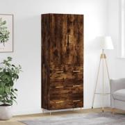 vidaXL Highboard røkt eik 69,5x34x180 cm konstruert tre