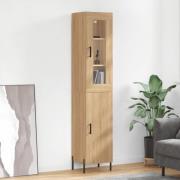 vidaXL Highboard sonoma eik 34,5x34x180 cm konstruert tre