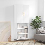 vidaXL Highboard hvit 69,5x34x180 cm konstruert tre