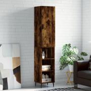 vidaXL Highboard røkt eik 34,5x34x180 cm konstruert tre