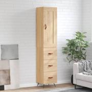 vidaXL Highboard sonoma eik 34,5x34x180 cm konstruert tre