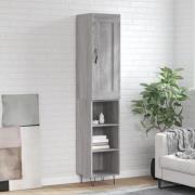 vidaXL Highboard grå sonoma 34,5x34x180 cm konstruert tre