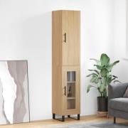 vidaXL Highboard sonoma eik 34,5x34x180 cm konstruert tre