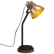 vidaXL Skrivebordslampe 25 W antikk messing 17x17x60 cm E27