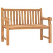 vidaXL Hagebenk 114 cm heltre teak