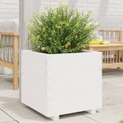 vidaXL Plantekasse hvit 50x50x49,5 cm heltre furu