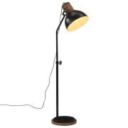 vidaXL Gulvlampe 25 W svart 30x30x100-150 cm E27