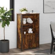 vidaXL Highboard røkt eik 62x32x103,5 cm konstruert tre