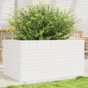 vidaXL Plantekasse hvit 90x60x46 cm heltre furu