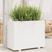 vidaXL Plantekasse hvit 90x40x72 cm heltre furu