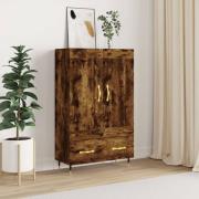 vidaXL Highboard røkt eik 69,5x31x115 cm konstruert tre