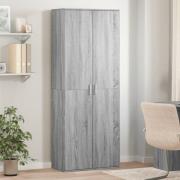 vidaXL Highboard grå sonoma 70x35x180 cm konstruert tre