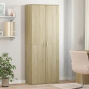 vidaXL Highboard sonoma eik 70x35x180 cm konstruert tre