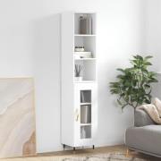 vidaXL Highboard hvit 34,5x34x180 cm konstruert tre