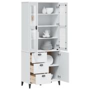 vidaXL Highboard VIKEN hvit 80x40x190 cm heltre furu