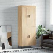 vidaXL Highboard sonoma eik 69,5x34x180 cm konstruert tre