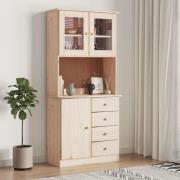 vidaXL Highboard ALTA 77x35x165 cm heltre furu