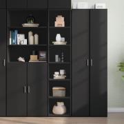 vidaXL Highboard svart 40x41x185 cm konstruert tre