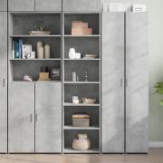 vidaXL Highboard betonggrå 50x41x185 cm konstruert tre