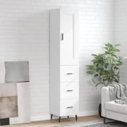 vidaXL Highboard hvit 34,5x34x180 cm konstruert tre