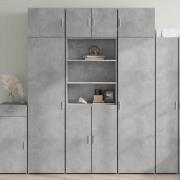 vidaXL Highboard betonggrå 70x42,5x185 cm konstruert tre