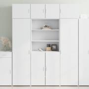 vidaXL Highboard hvit 80x42,5x185 cm konstruert tre