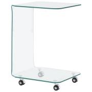 vidaXL Salongbord klart 45x40x63 cm herdet glass