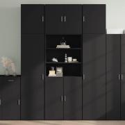 vidaXL Highboard svart 80x42,5x249 cm konstruert tre