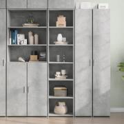 vidaXL Highboard betonggrå 45x41x185 cm konstruert tre