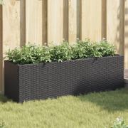 vidaXL Plantekasser med 3 potter 2 stk svart 105x30x32 cm polyrotting