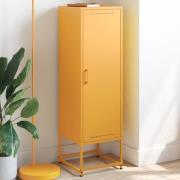 vidaXL Highboard sennepsgul 36x39x123 cm stål